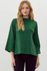 Solid Staple Knit Top- Hunter Green