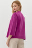 Solid Staple Knit Top- Magenta