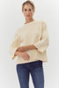 Solid Staple Knit Top- Ivory