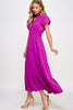 Take Charge Midi Dress- Magenta