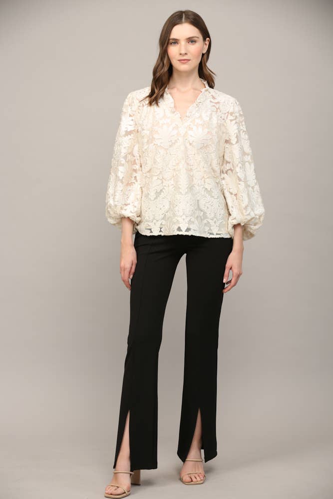 PREORDER: Rich Velvet Floral Top