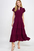 Take Charge Midi Dress- Burgundy