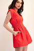 Darling Gaze Romper-Red
