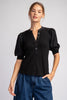 Buttoned Up Top- Black