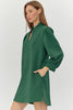 For the Frill Dress- Hunter Green