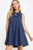 Be My Baby Mini Dress- Navy