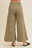 Milan Mornings Wide Leg Pants- Olive