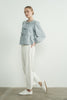 Modern Moment Bow Top- Denim Stripe