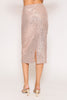 Set-Night Sequin Skirt- Champagne