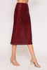 Set-Night Sequin Skirt- Burgundy