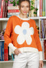 Flower Power Sweater- Orange