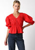 Flirty Girl Top- True Red