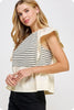 In the Mix Top- Cream Stripe