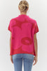 Big Flower Knit Top- Hot Pink/Red