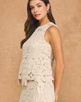Wisteria Crochet Midi Skirt