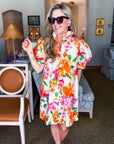 Spring Lily Button Down Mini Dress