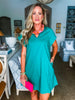 Weekend Vibes Mini Dress-Green