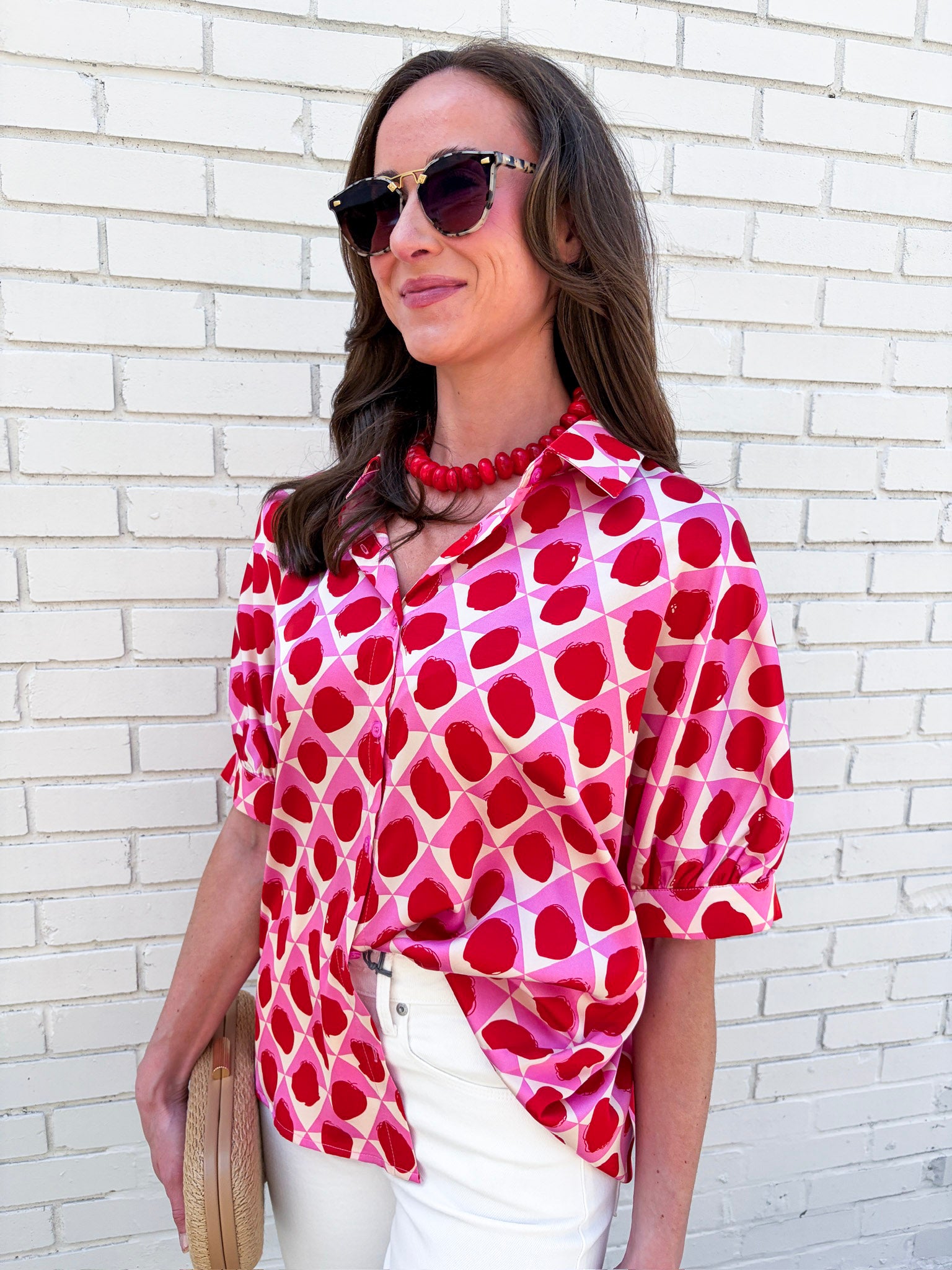 Soft Sunset Polka Dot Top