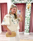 Orchid Whisper Embroidered Top