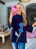 Bluebell Walks Mock Neck Sweater