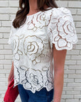 Floral Romance Eyelet Top