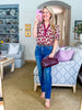 Hopeful Dreamer Floral Top-Wine