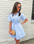 Crisp Summer Button Down Mini Dress