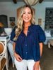 Tilly Eyelet Top-Blue