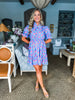 Strolling Through Floral Dress-Periwinkle