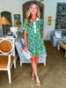 Garden Girl Floral Mini Dress-Green