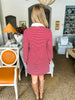 Rugby Time Dress- Burgundy/Ivory