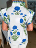Lavender Love Floral Top-Off White/Blue