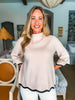 Go With the Flow Knit Top-Blush/Black
