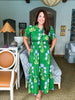 Simply Lovely Floral Midi Dress-Green