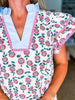 Peony Fields Flutter Sleeve Top