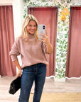 Downtown Girl Sweater-Mauve