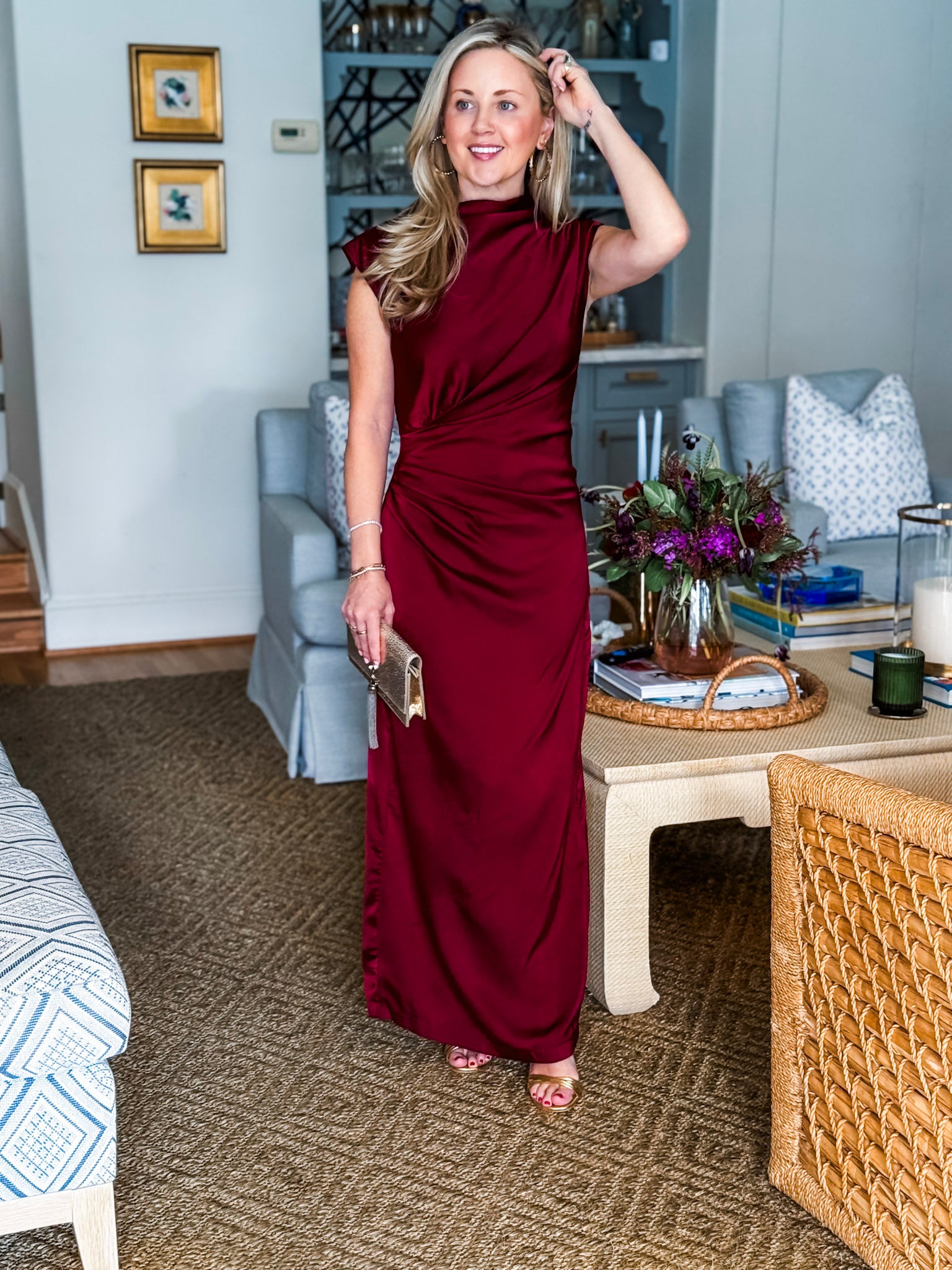 Turning Heads Maxi Dress- Wine