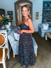 Sweet Nothings Floral Midi Dress-Black