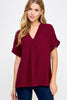 Fit Me Top- Burgundy