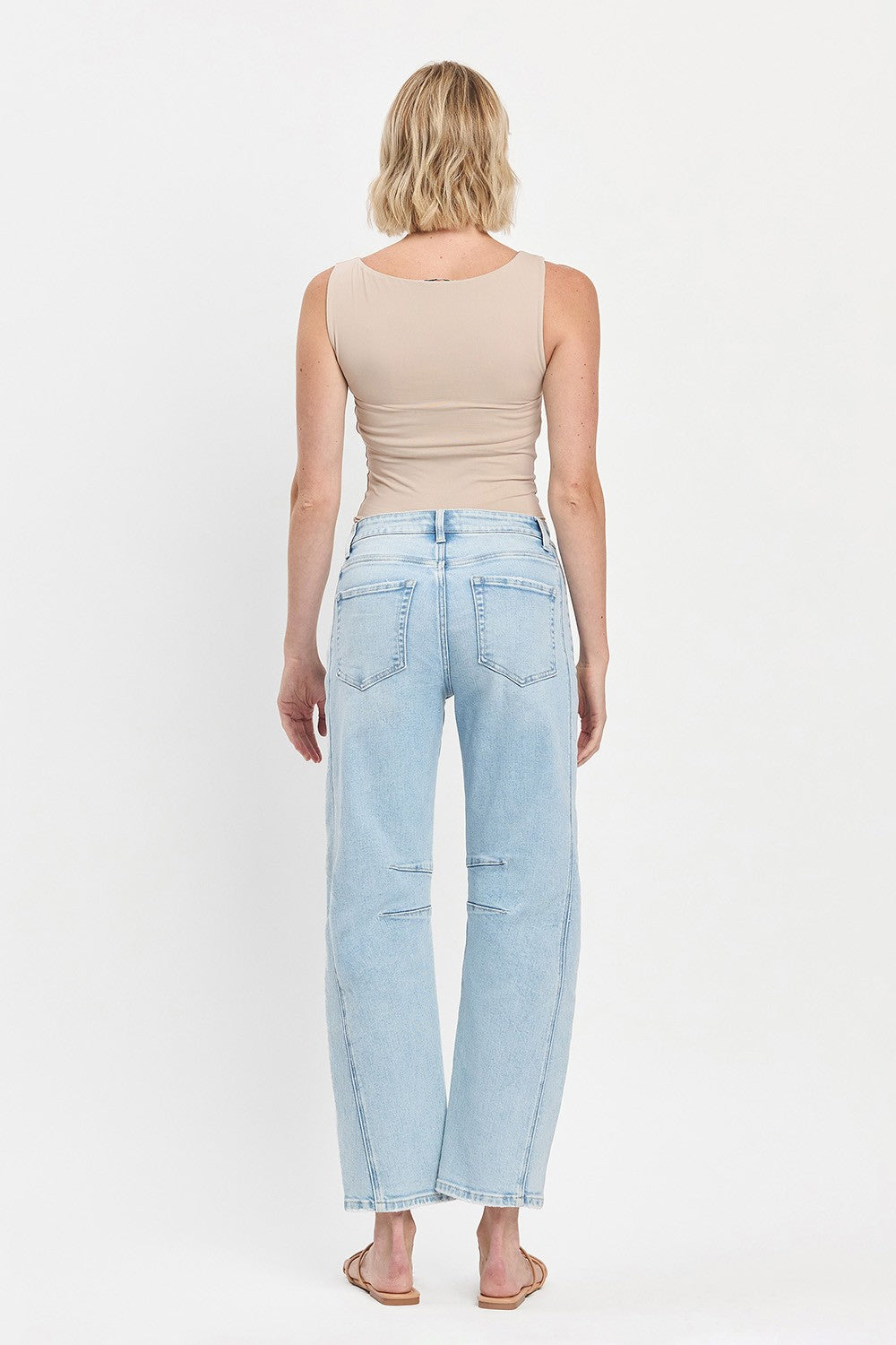 High Rise Barrel Leg Jeans