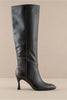 Sleek Lines Knee High Boot- Black