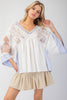 Boho Breeze Babydoll Top- White