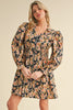 Sweeter Flower Print Dress- Black