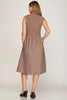 Sleek Style Midi Dress- Mocha