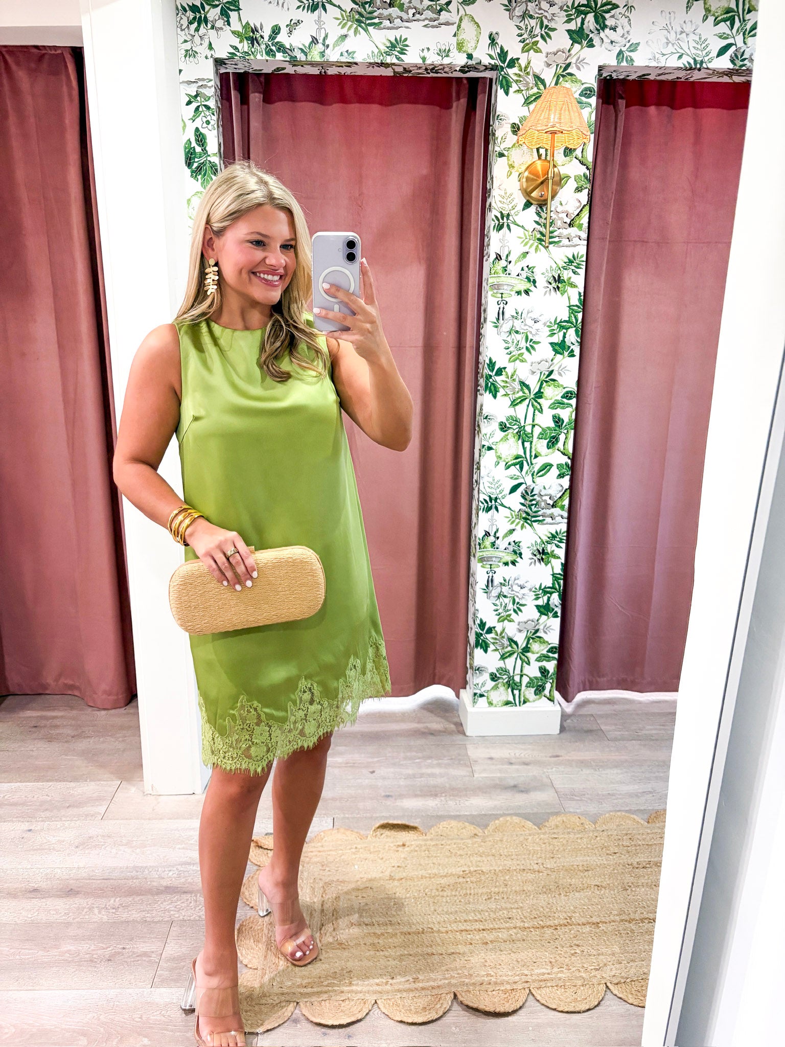 Romantic Evening Mini Dress-Olive