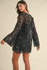 Bring the Light Sequin Dress- Black