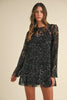 Bring the Light Sequin Dress- Black