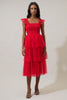 Valle Vista Dress- Red