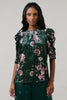 PREORDER: Floral Velvet Drape Top