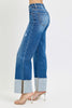 Cuff It High Rise Jeans- Dark